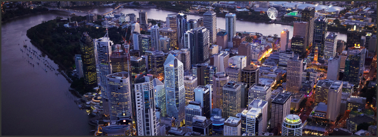 The Brisbane skyline is beautiful.